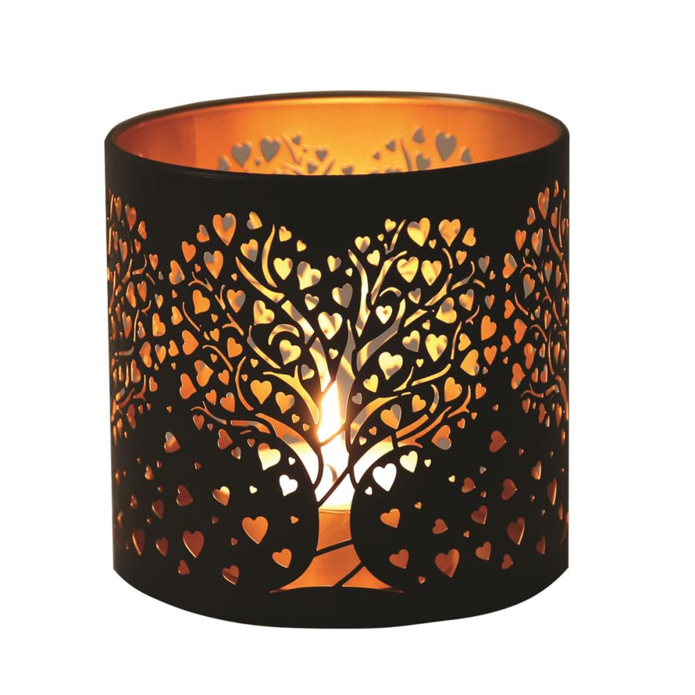 Aroma Black & Gold Heart Tree Jar Sleeve & Wax Melt Warmer Extra Image 2